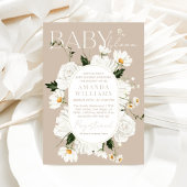 Elegant Baby in Bloom Daisy Baby Shower Einladung