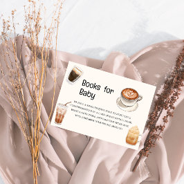 Elegant Baby ist Brewing Coffee Baby Shower Buch Begleitkarte