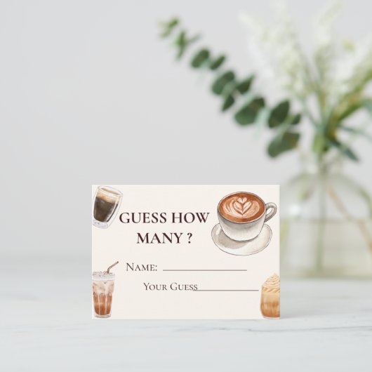 Elegant Baby ist das Brechen von Kaffeegutchen wie Begleitkarte (Stehend Vorderseite)