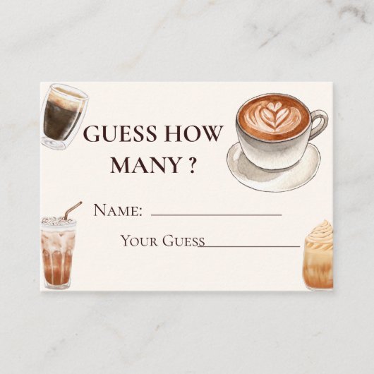 Elegant Baby ist das Brechen von Kaffeegutchen wie Begleitkarte (Vorderseite)