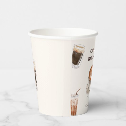 Elegant Baby ist das Brewing Coffee Baby Duwer Pappbecher (Rechts)