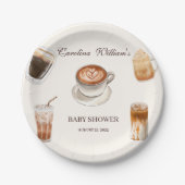 Elegant Baby ist das Brewing Coffee Baby Duwer Pappteller (Vorderseite)
