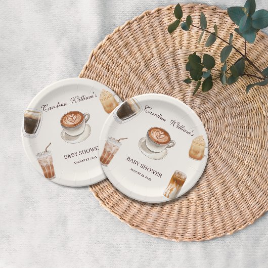 Elegant Baby ist das Brewing Coffee Baby Duwer Pappteller