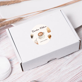 Elegant Baby ist das Brewing Coffee Baby Duwer Runder Aufkleber