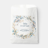 Elegant Baby Its Cold Outside Navy Gold Winter Geschenktütchen (Vorderseite)
