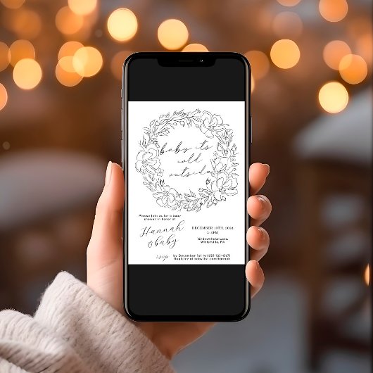 Elegant Baby It's Cold Outside Winter Shower Line Einladung