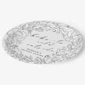 Elegant Baby It's Cold Outside Winter Shower Line Pappteller (Schrägansicht)