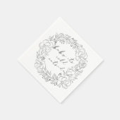 Elegant Baby It's Cold Outside Winter Shower Line Serviette (Ecke)