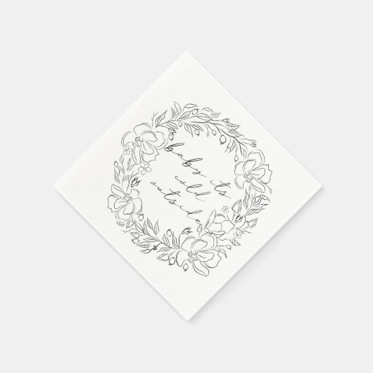 Elegant Baby It's Cold Outside Winter Shower Line Serviette (Ecke)