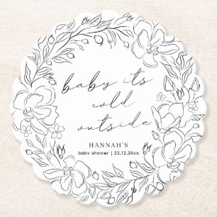 Elegant Baby It's Cold Outside Winter Shower Line Untersetzer