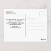 Elegant Baby Neuborn 4 Foto Geburtsankündigung Postkarte (Rückseite)