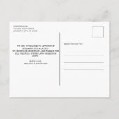 Elegant Baby Personalisiert 4 Foto Collage Birth Ankündigungspostkarte (Rückseite)