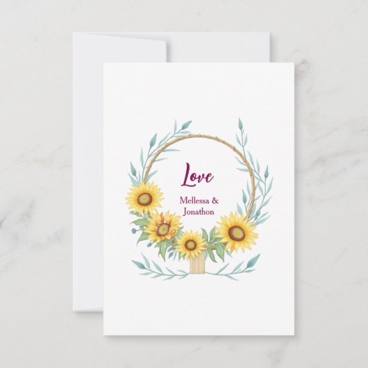 Elegant Baby personalized Flat Thank You Card Dankeskarte (Rückseite)