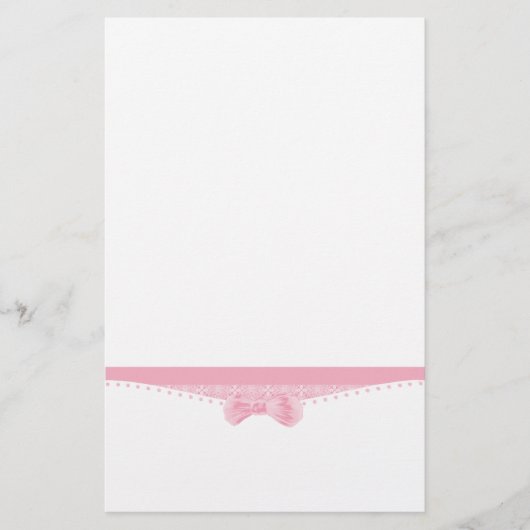 Elegant Baby Pink Briefpapier (Vorderseite)