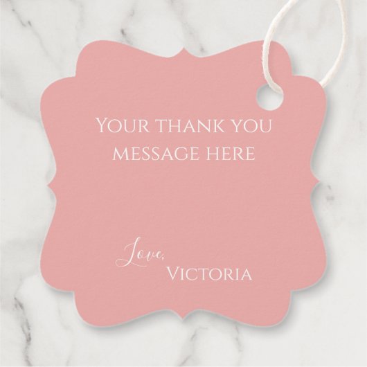 Elegant Baby Shower Animal Vielen Dank Geschenkanhänger (Rückseite)