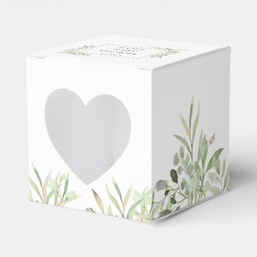 Elegant Baby Shower Greenery Botanical Gevor Box Geschenkschachtel (Vorderseite)