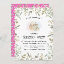 Elegant baby shower invitation Card Girl  Einladung