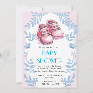 Elegant Baby Shower Invitation Einladung
