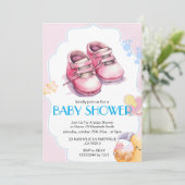 Elegant Baby Shower Invitation Einladung (Stehend Vorderseite)
