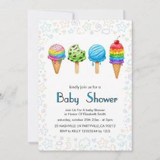 Elegant Baby Shower Invitation Einladung