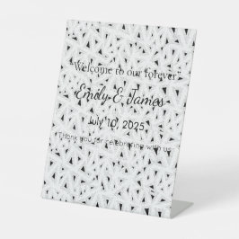 Elegant Baby Shower Pedestal Sign | Floral & Gold Sockelschild