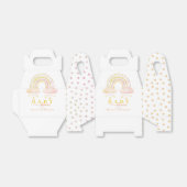 Elegant Baby Shower Pink Whimsical Rainbow Boho Geschenkschachtel (Ungefaltet)