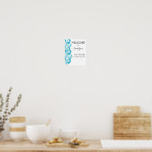 Elegant Baby Shower Welcome Poster (Küche)