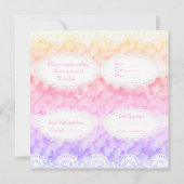 ELEGANT BABY SHOWING INVITATION Regenbogen MERMAID Einladung (Rückseite)