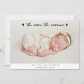 Elegant Baby's First Christmas Birth Ankündigung (Vorderseite)