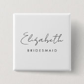 Elegant Bachelore Bridesmaid Womens Square Button (Vorderseite)