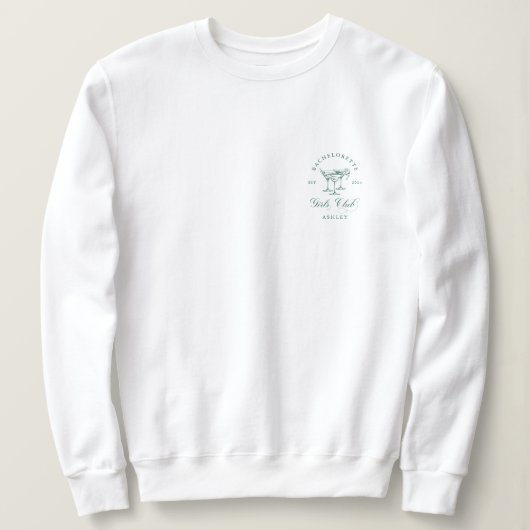 Elegant Bachelorette Girl's Club Sweatshirt (Design vorne)