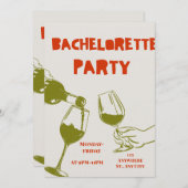 Elegant Bachelorette Weekend Invitation for Bride Einladung (Vorne/Hinten)
