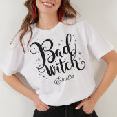 Elegant Bad Witch Name Halloween Schwarz-Weiß Sweatshirt