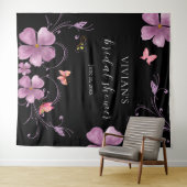 Elegant Baho Er gibt mir Schmetterlinge Brautparty Wandteppich (Beispiel (Horizontal))