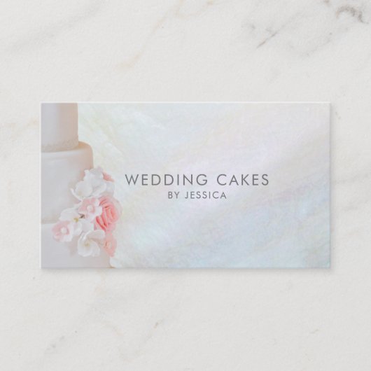 Elegant Baker Wedding Cake Visitenkarte (Vorderseite)