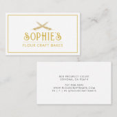 Elegant Baker's Logo Gold Typografy Business Card Visitenkarte (Vorne/Hinten)
