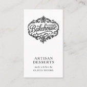 Elegant Bakery Baker Pastry Chef Visitenkarte (Vorderseite)