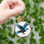 Elegant Bald Eagle Emblem Schlüsselanhänger (Hand)