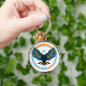 Elegant Bald Eagle Emblem Schlüsselanhänger (Hand)
