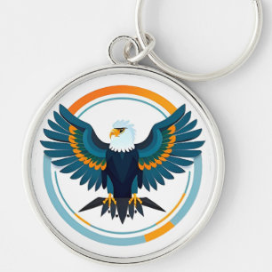 Elegant Bald Eagle Emblem Schlüsselanhänger