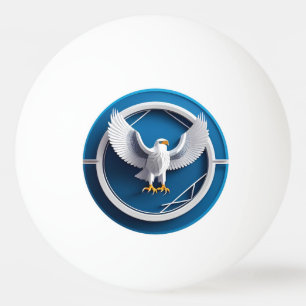 Elegant Bald Eagle Emblem Tischtennisball