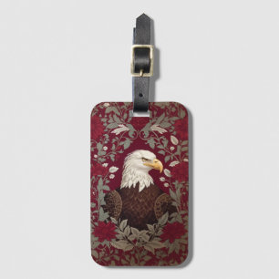 Elegant Bald Eagle William Morris Inspirierte flor Gepäckanhänger