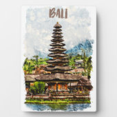 Elegant Bali Indonesia Ulun Danu Beratan Fotoplatte (Vorderseite)