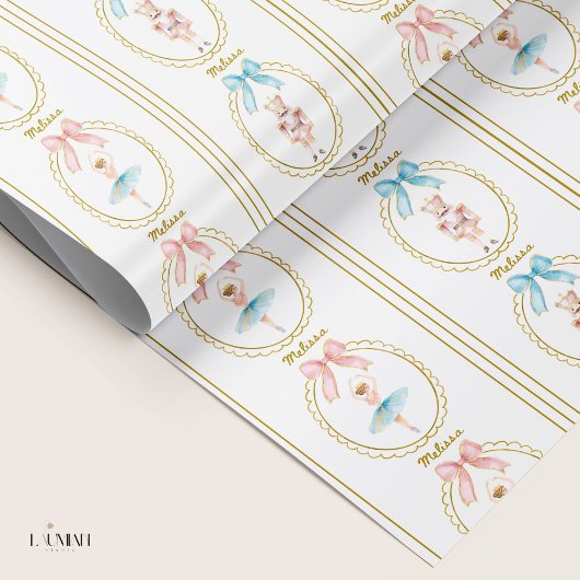 Elegant Ballerina Nutcracker Wrapping Paper Geschenkpapier