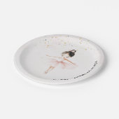 Elegant Ballerina Pink Geburtstag Pappteller (Schrägansicht)