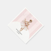 Elegant Ballerina Pink Geburtstag Serviette (Ecke)