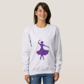 Elegant Ballerina Silhouette Ballet Dancer Sweatshirt (Vorne ganz)