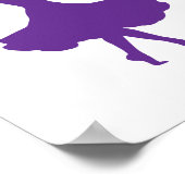 Elegant Ballerina Silhouette Vertical Ballet Wall Poster (Ecke)