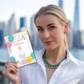 Elegant Balloons 21. Geburtstag Einladung