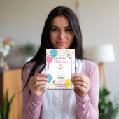 Elegant Balloons 21. Geburtstag Einladung